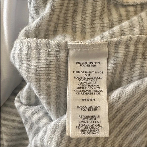 Vineyard Vines Terry Cloth Shep Shirt Striped Gray Pullover Snap Buttons Size M - Picture 12 of 15